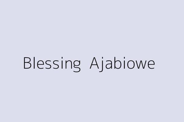 Blessing  Ajabiowe 
